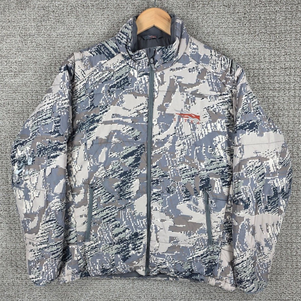 Sitka Gear Mens Kelvin Jacket Optifade Camo Puffer Large Hunting *FLAWS READ*